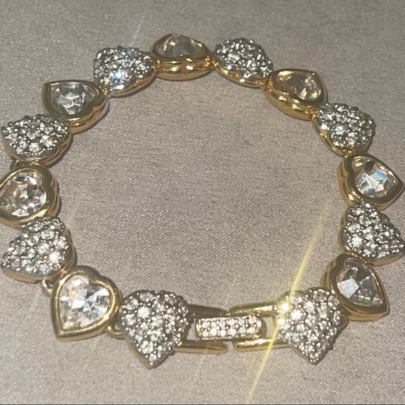 Swarovski Crystal Heart Link Bracelet - Picture 5 of 12